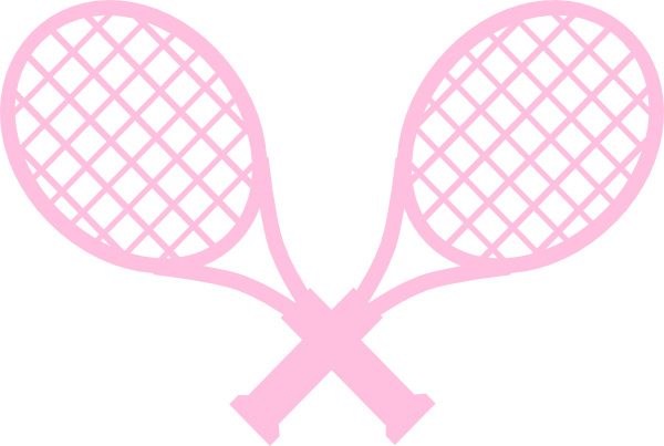 Pink Clipart Tennis Racket - Tennis Rackets Clipart (600x403)