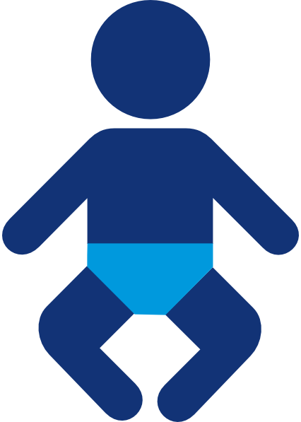 Blue Baby Boy Silhouette Clip Art - Illustration (426x597)