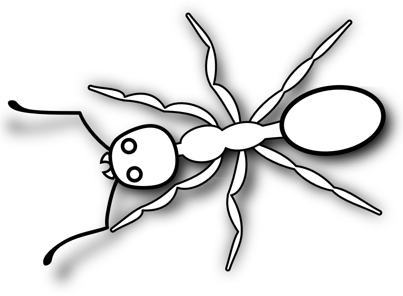 Ant Clip Art Black And White - Ant Black And White (1331x1331)