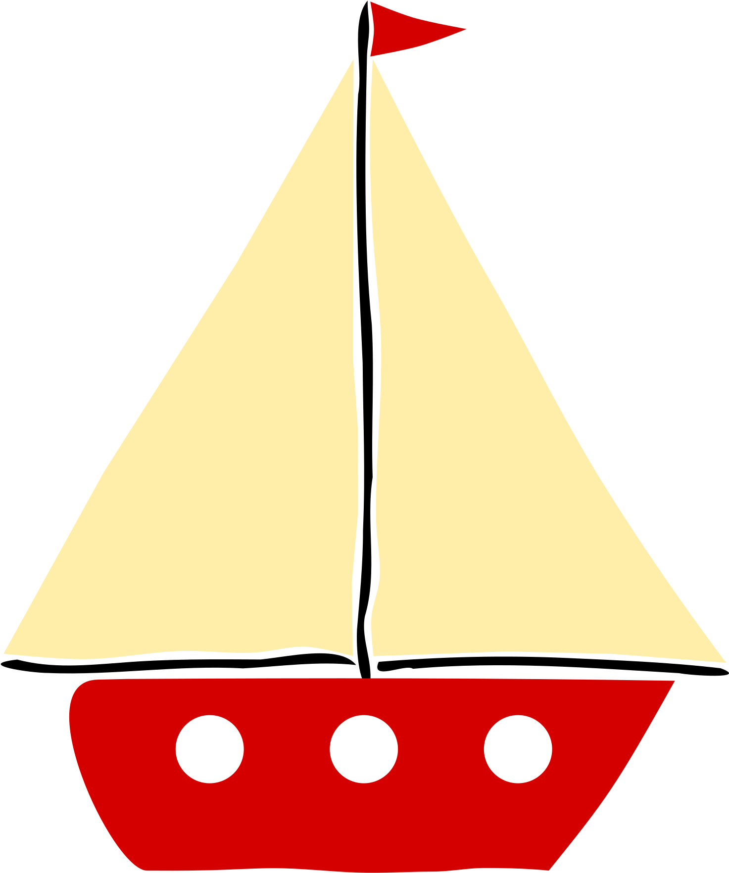 Sail Boat 1 - Clip Art Of Boat (1697x2400)