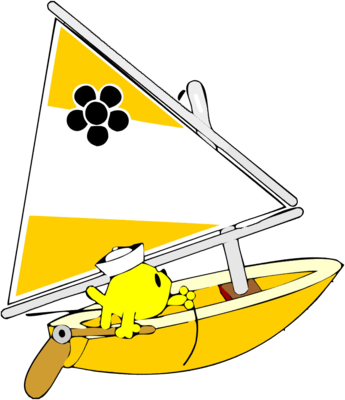 Sunfish Sailboat Clipart - Clip Art (345x400)