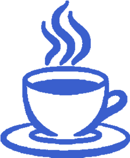 Coffee & Tea Bar - Coffee Cup Clipart Blue (500x330)