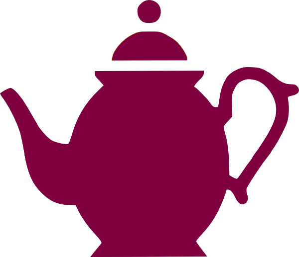 Pouring - Coffee - Pot - Clipart - Purple Tea Pot Clip Art (600x517)