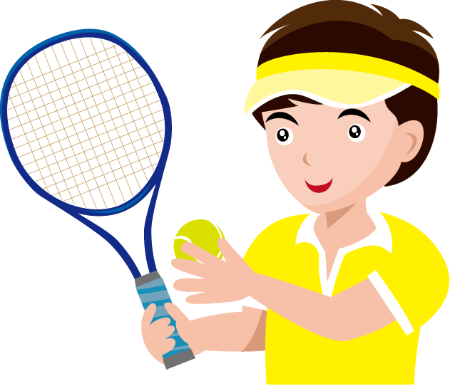 Clipart - Tennis - Tennis Player Clipart Png (631x542)