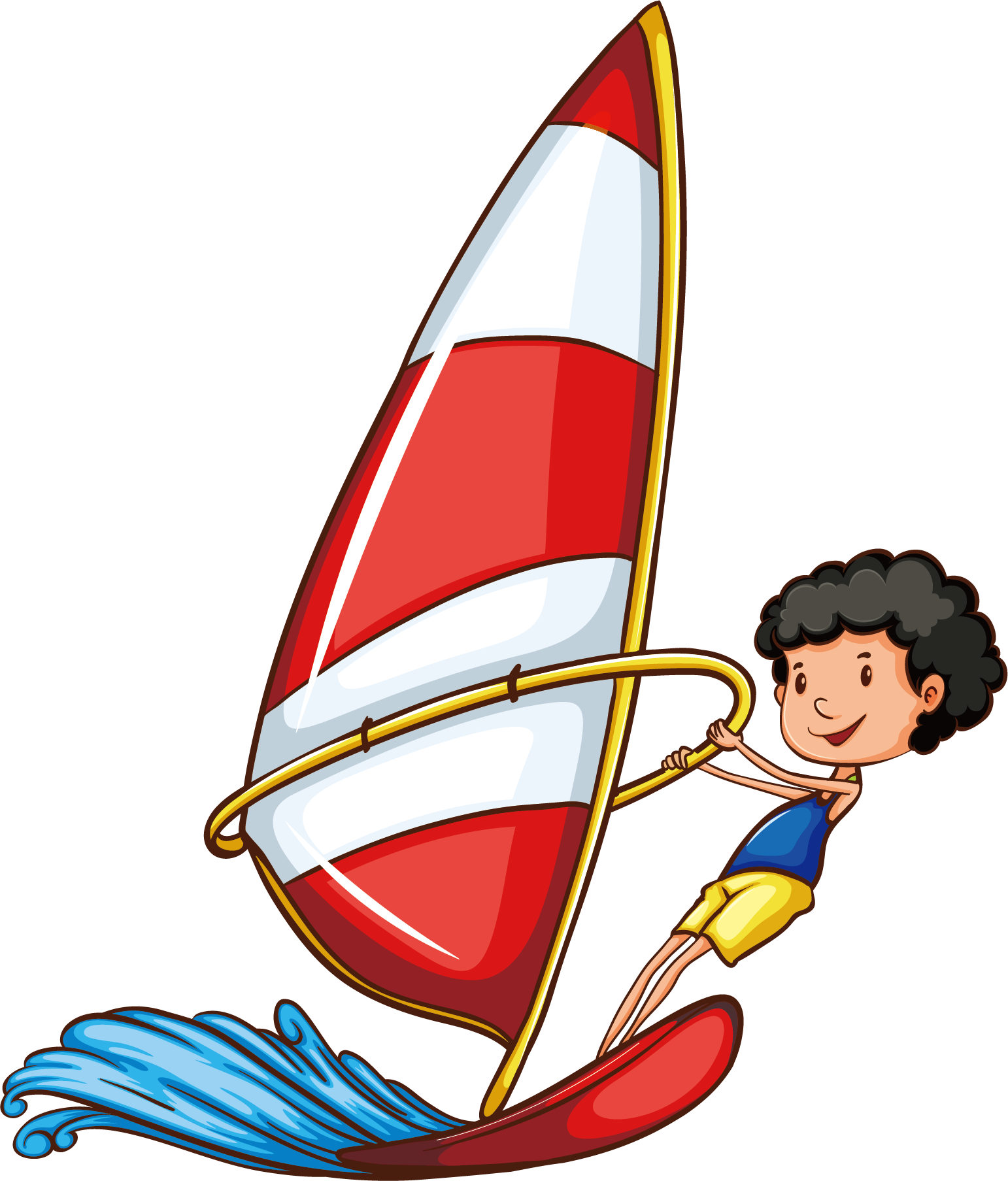 Sport Drawing Water Skiing Clip Art - Sports Word (1542x1807)