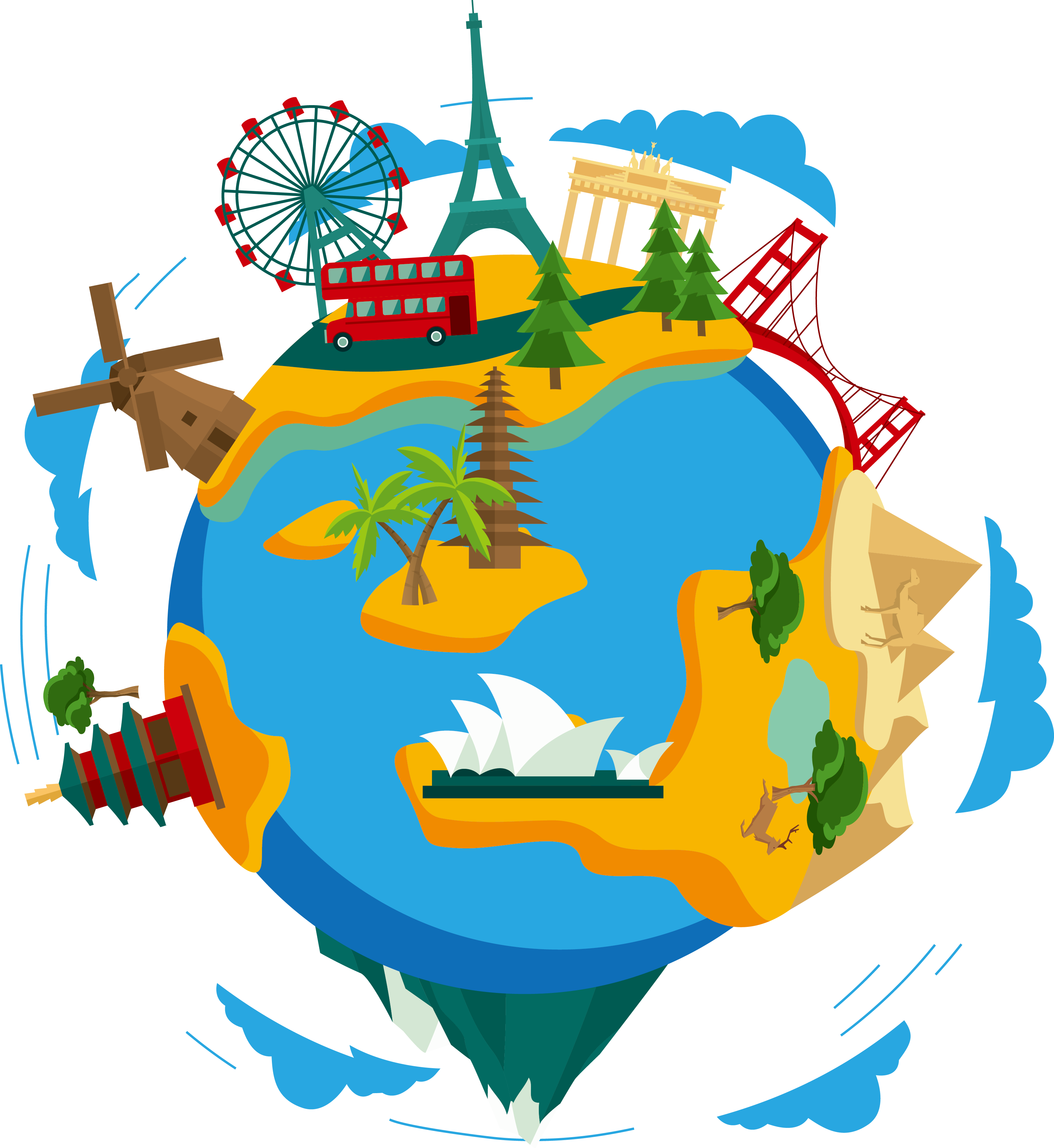 Earth Clip Art - World Travel Clipart Png (3206x3494)