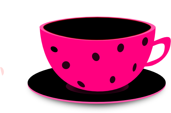 Pinky Tea 2 Clip Art At Clker - Png Pink Coffee Cup (600x396)