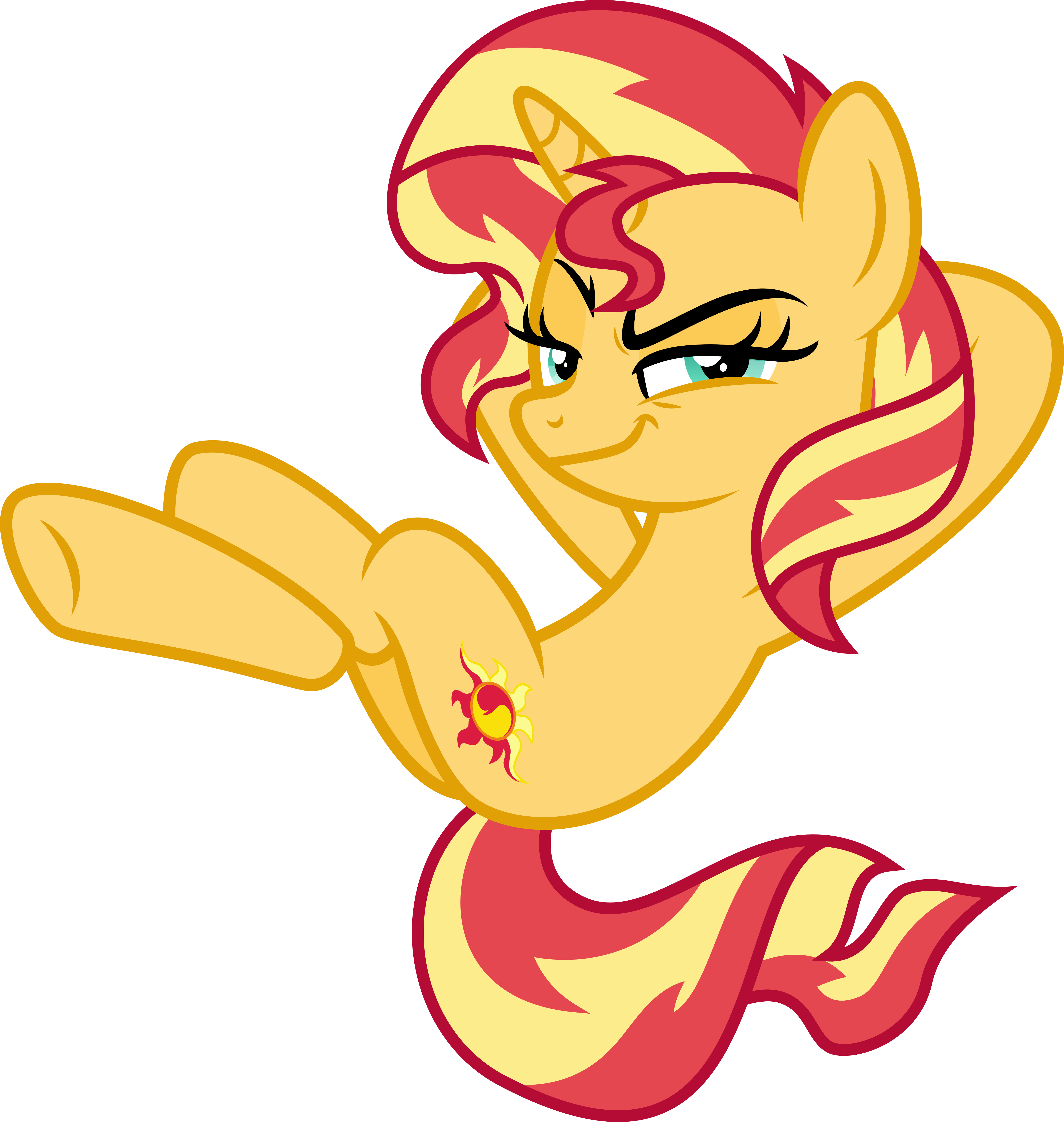 Grin Clipart Welcome - Sunset Shimmer Evil Pony (5058x5331)