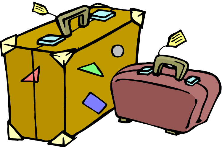 Packing Suitcase Cartoon Clipart - Packing Clipart (750x498)