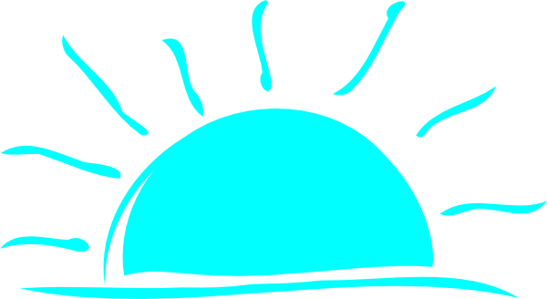 Sunset Free Clip Art Sunrise Sunset Clipart Outline - Sunset Clip Art (600x328)