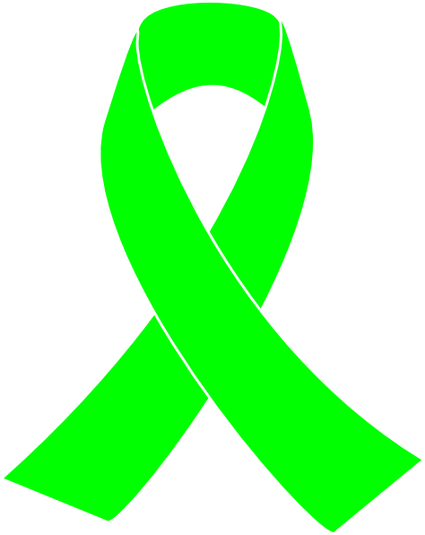 Lymphoma Ribbon - Lime Green Awareness Ribbon (474x596)
