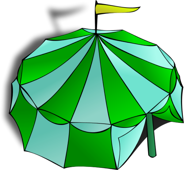 Circus Tent Vector Clip Art - Circus Tent Clip Art (600x555)