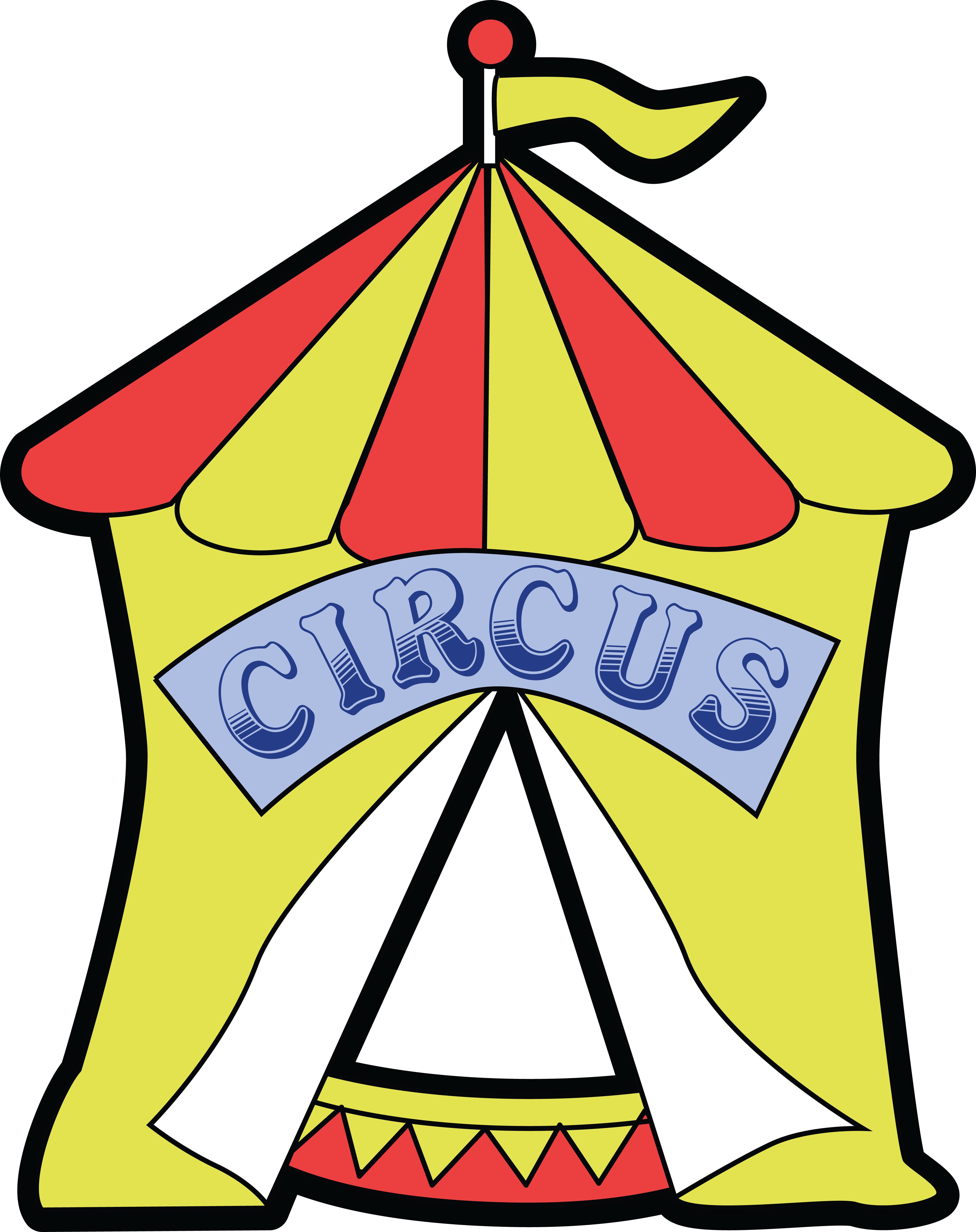 Free Clipart Of A Big Top Circus Tent - Big Top Circus Clipart (4000x5052)