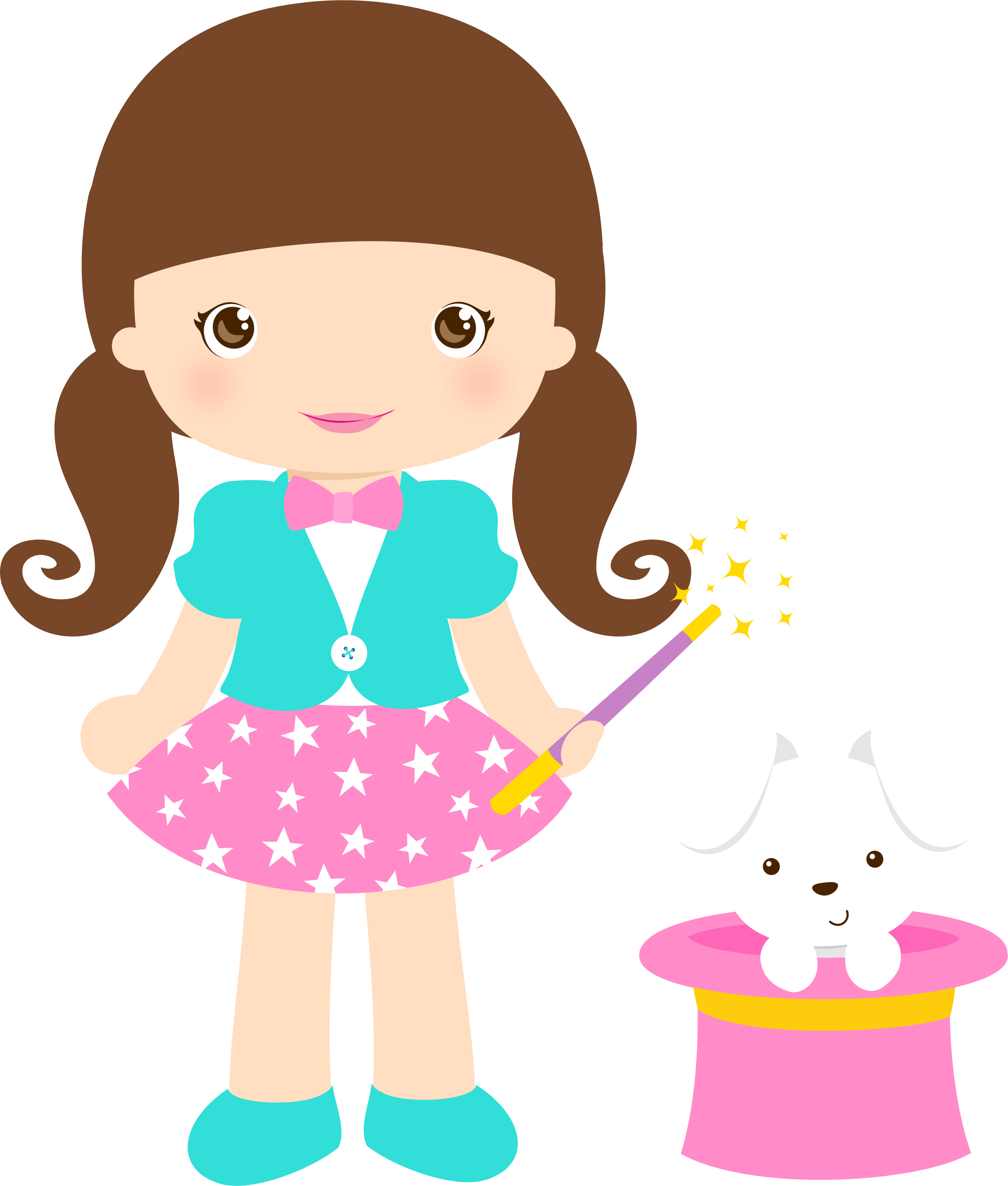 Scrapbook - Palhacinha Circo Rosa Png (2549x3001)