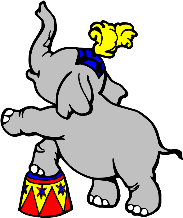 Circus Clip Art 2 Clipartcow - Clip Art Circus Elephant (611x722)