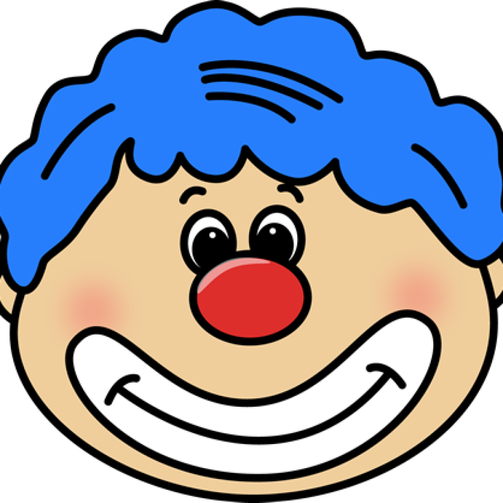 Face Clipart Circus Clown Face Clip Art Circus Clown - Smiley Face With Santa Hat (1024x1024)