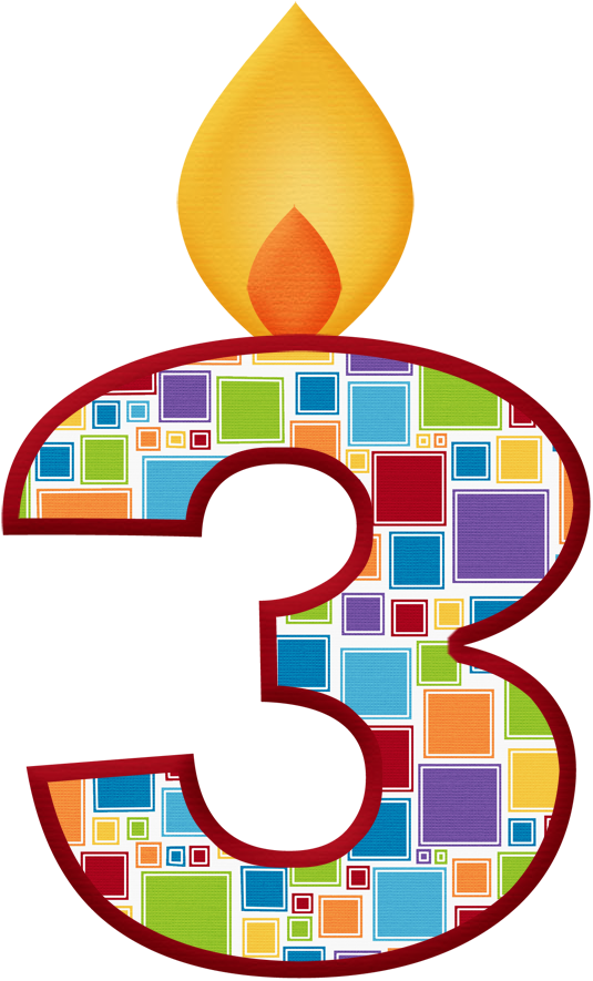 Aw Circus Candle 3 - Numero 3 Tema Circo Png (600x800)