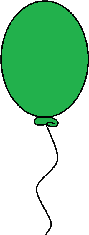 Green Balloon Clipart - Clip Art (326x816)
