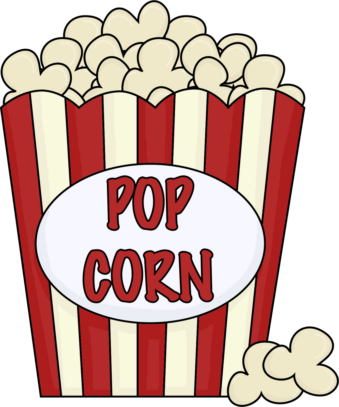 Circus Popcorn Clipart - Draw A Popcorn Bag (1334x1600)