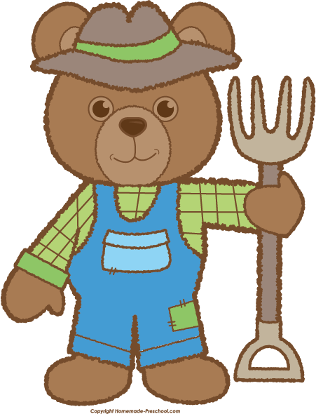 Click To Save Image - Bear Farmer Clipart (451x590)
