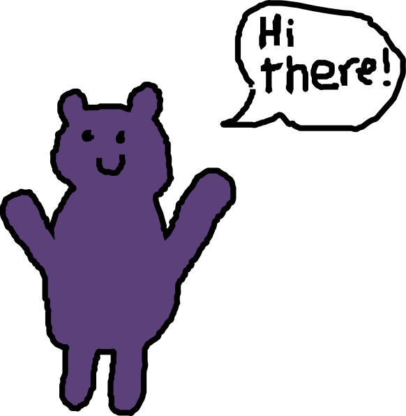 Purple Teddy Bear Clip Art - Purple Bear (582x596)