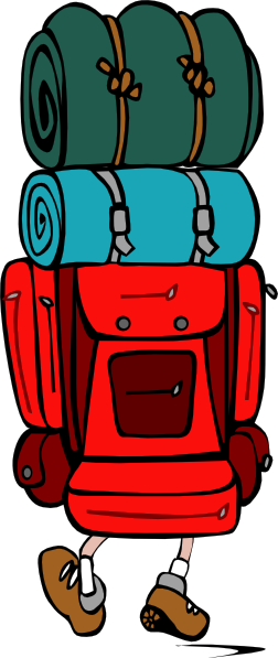 Backpack Clip Art At Vector Clip Art 2 Image - Clipart Hiking Backpack (252x597)