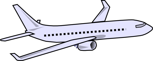 Free Vector Aircraft1 Clip Art - Airplane Clipart (2400x960)