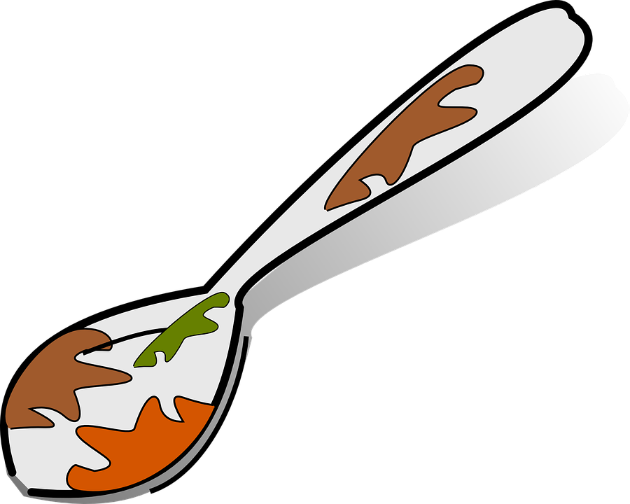 Spoon, Cooking, Kitchen, Dirty, Metal - Dirty Spoon Clipart (900x720)