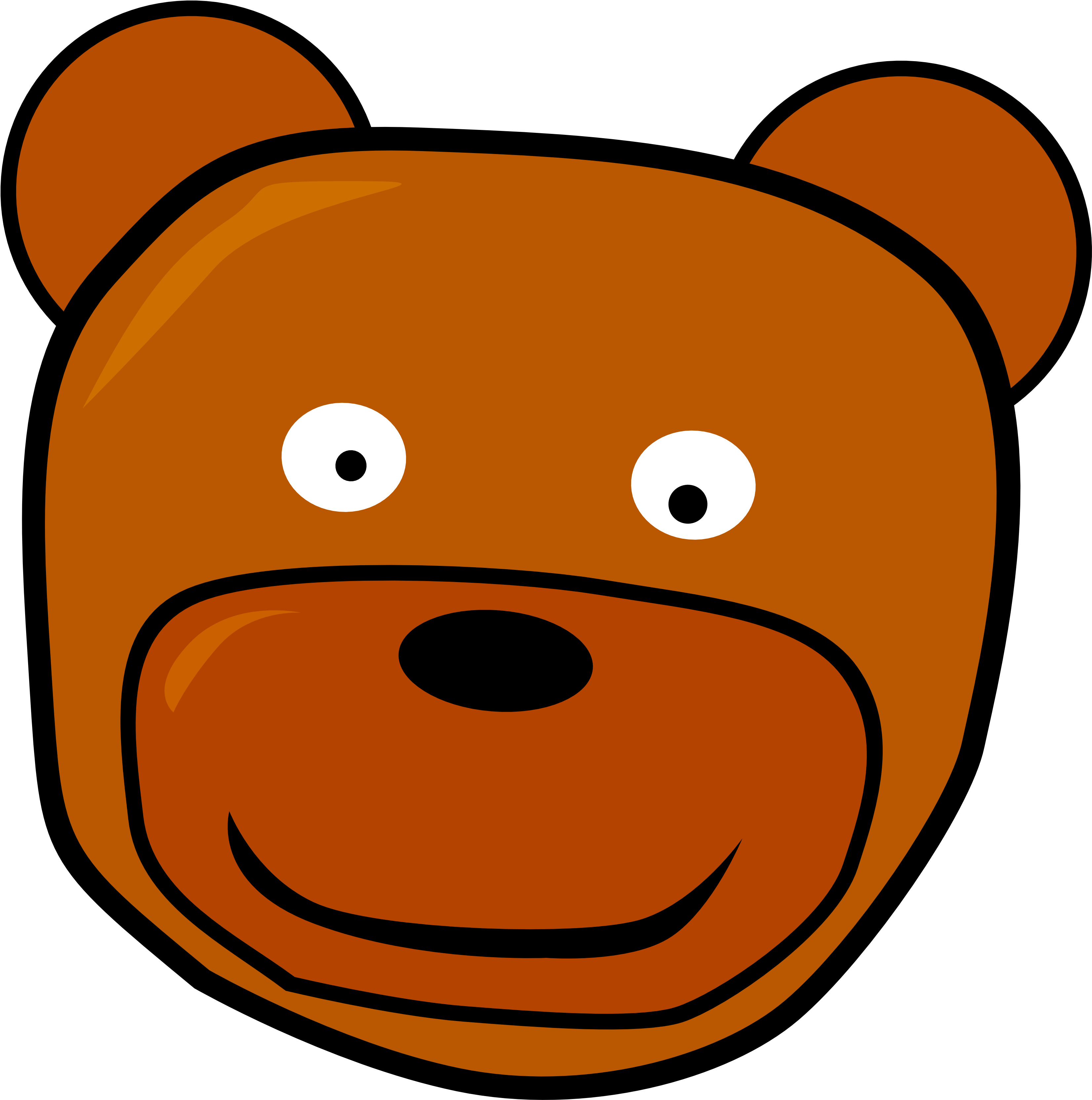 Clip Art Teddybear Head Teddy Clipart Panda - Bear Head Png (3333x3358)
