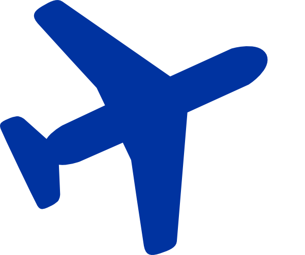 Blue Plane Clip Art At Clker Com Vector Online Royalty - Airplane Icon Blue Png (600x502)