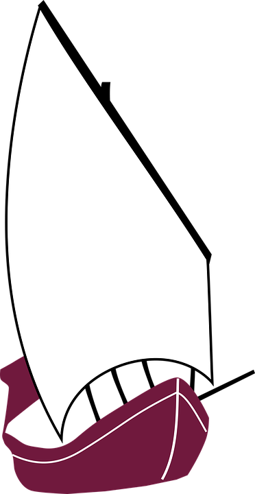 Boat Ocean Sail Sailing Sea Ship - Doha Qatar Clip Art (372x720)