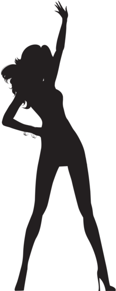 Dancing Woman Silhouette Png Transparent Clip Art Image - Dancer Silhouette Png Transparent Background (480x1226)