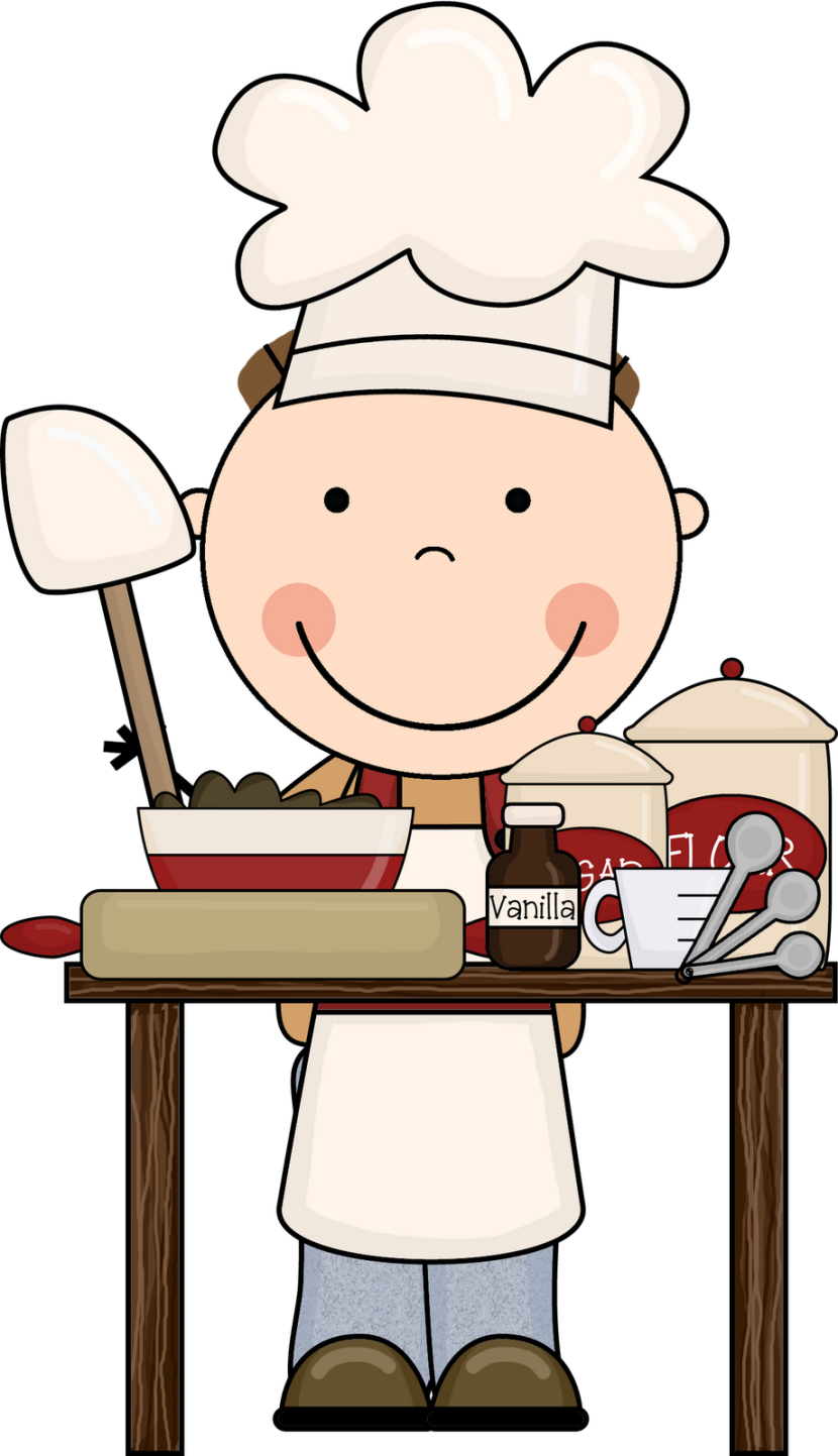 Cooking Clip Art Free Clipart Clipartcow Clipartix - Child Baking Clipart (830x1443)