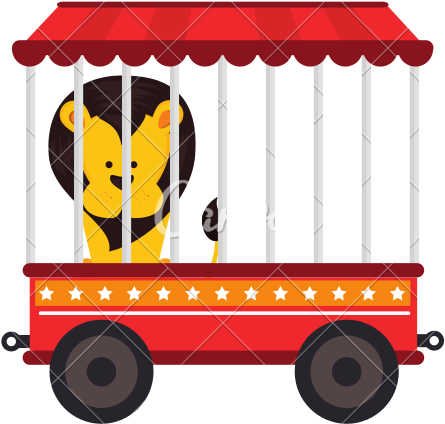 Lion In A Circus Cage Vector Icons By Canva - Vector Graphics (550x550)