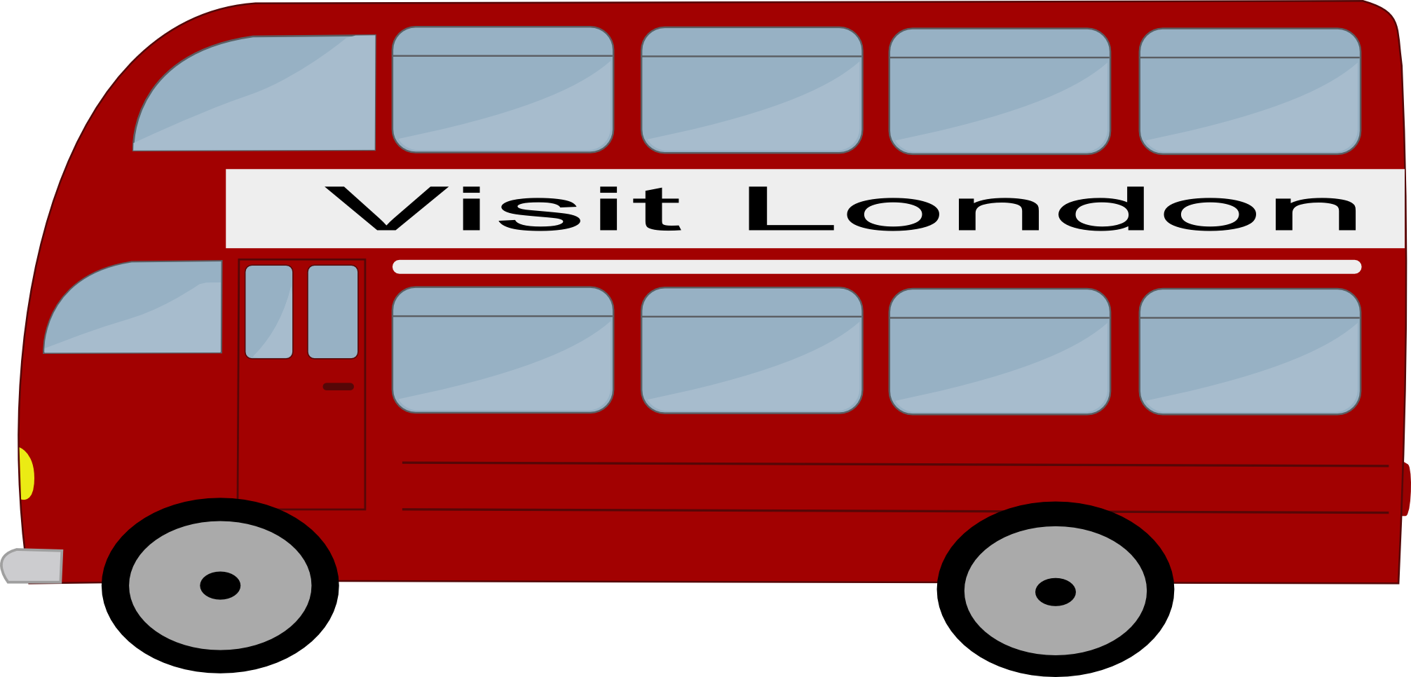 Red Bus Clipart - London Free Clip Art (2013x966)