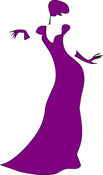 Purple Clip Art Images - Fancy Lady Clip Art (354x597)