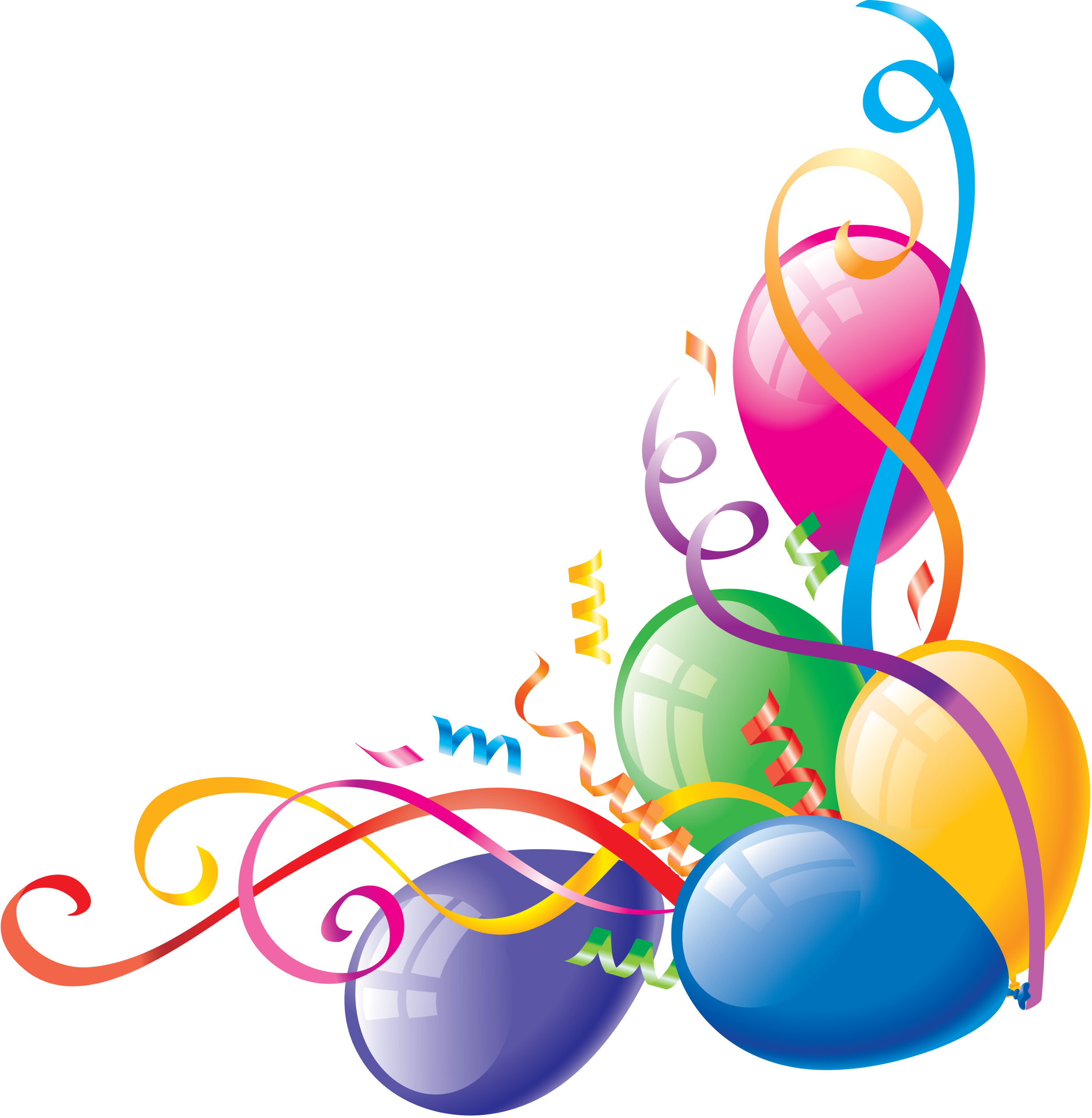 Renders Ballon Multicolore Ballons Multicolores Fete Balloon Corner Png 2441x2500 Png Clipart Download