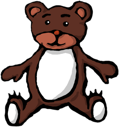 Animals/ Mammals/ Bears/ Cartoon/ Teddy Bear - Tux Paint (386x413)
