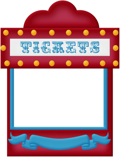 Aw Circus Ticket Booth Frame - Circus Ticket Booth Clipart (384x500)