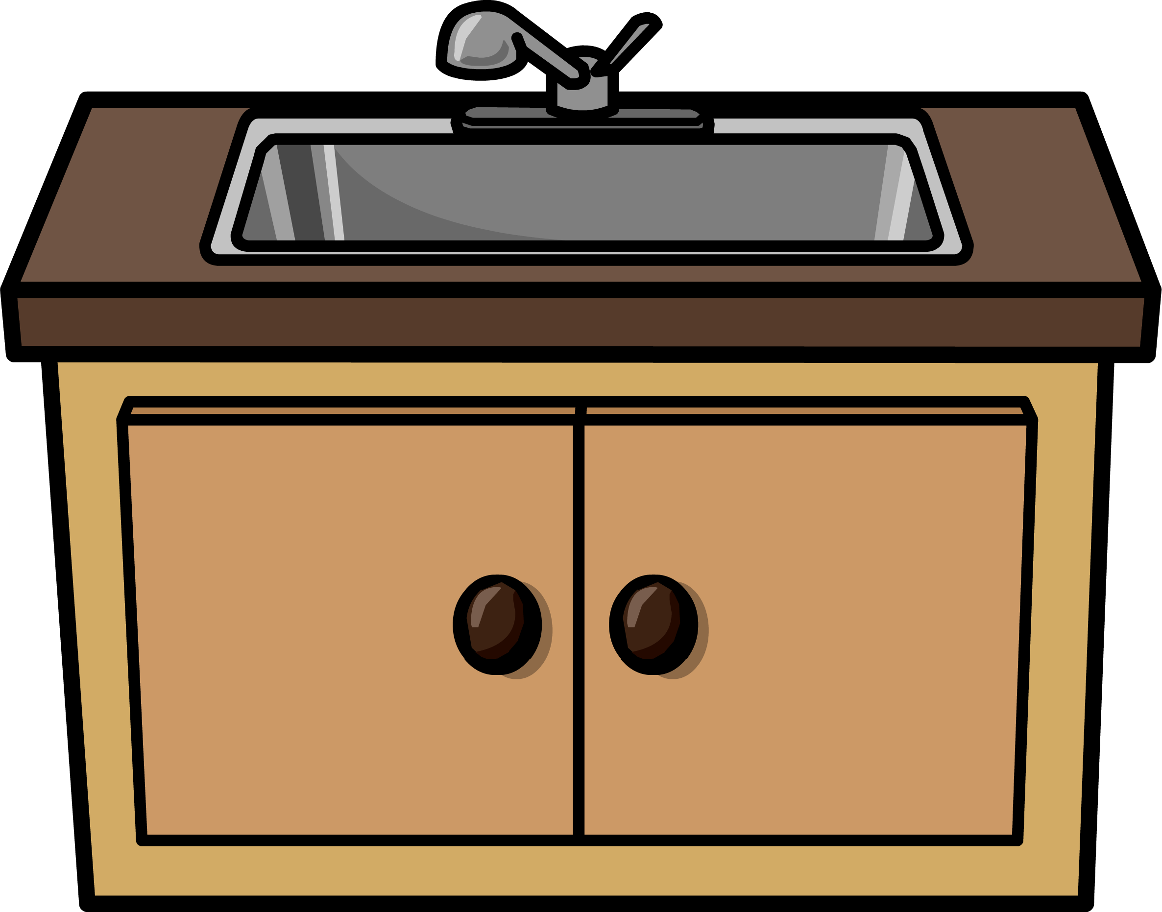 Kitchen Clip Art - Clip Art Kitchen Sink (2372x1862)