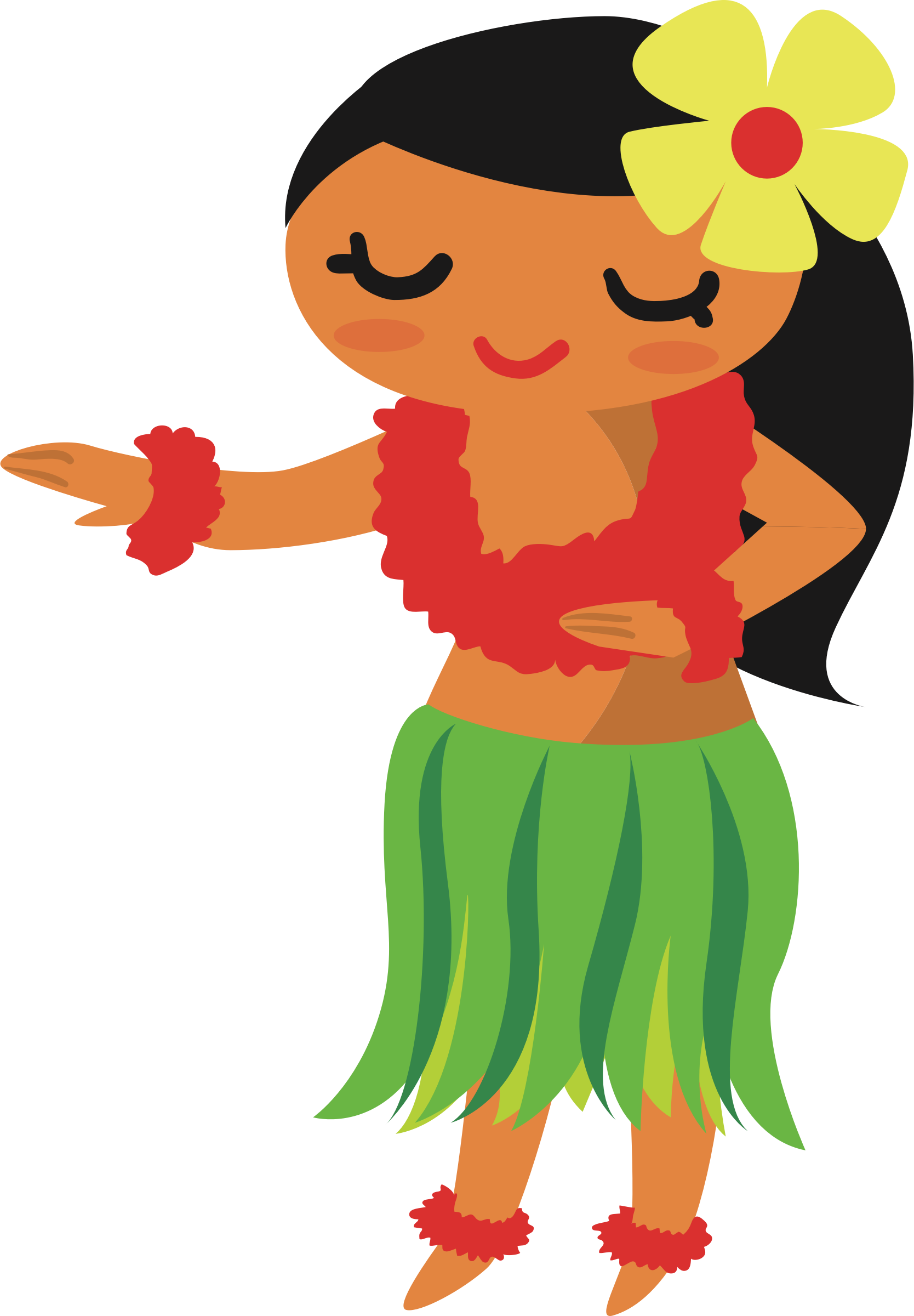 Hula Dancer Clipart - Hula Dancer Clipart (1668x2400)