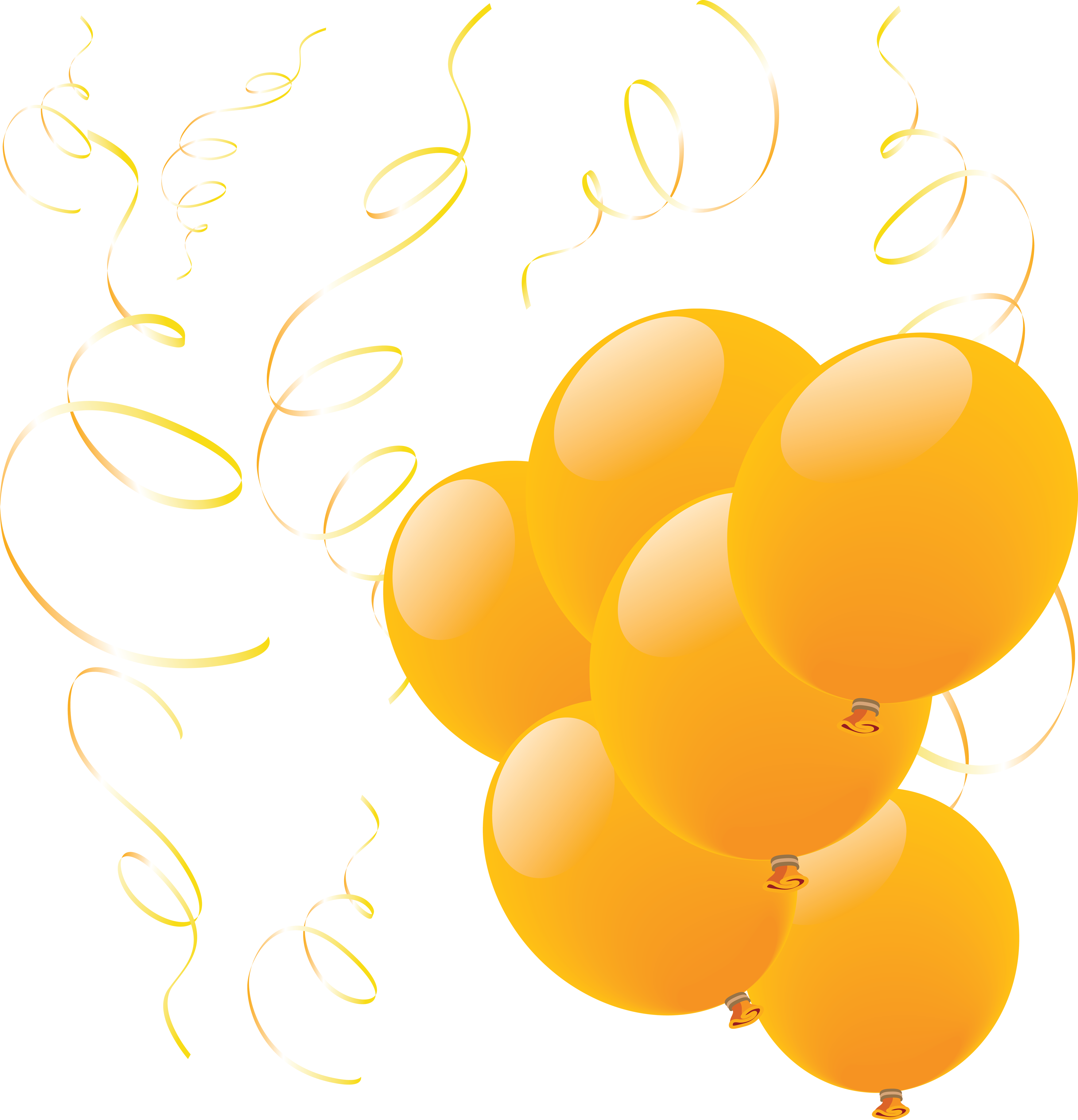 Purple Balloons Png Image, Free Download, Balloons - Yellow Balloons Png (3512x3649)