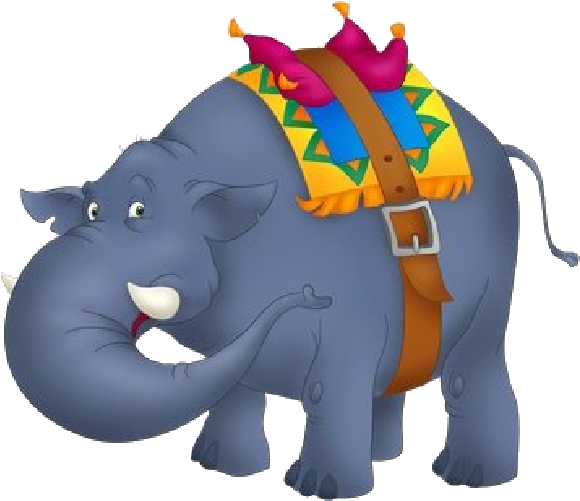 Funny Circus Elephant Clipart Image - Clip Art (600x600)