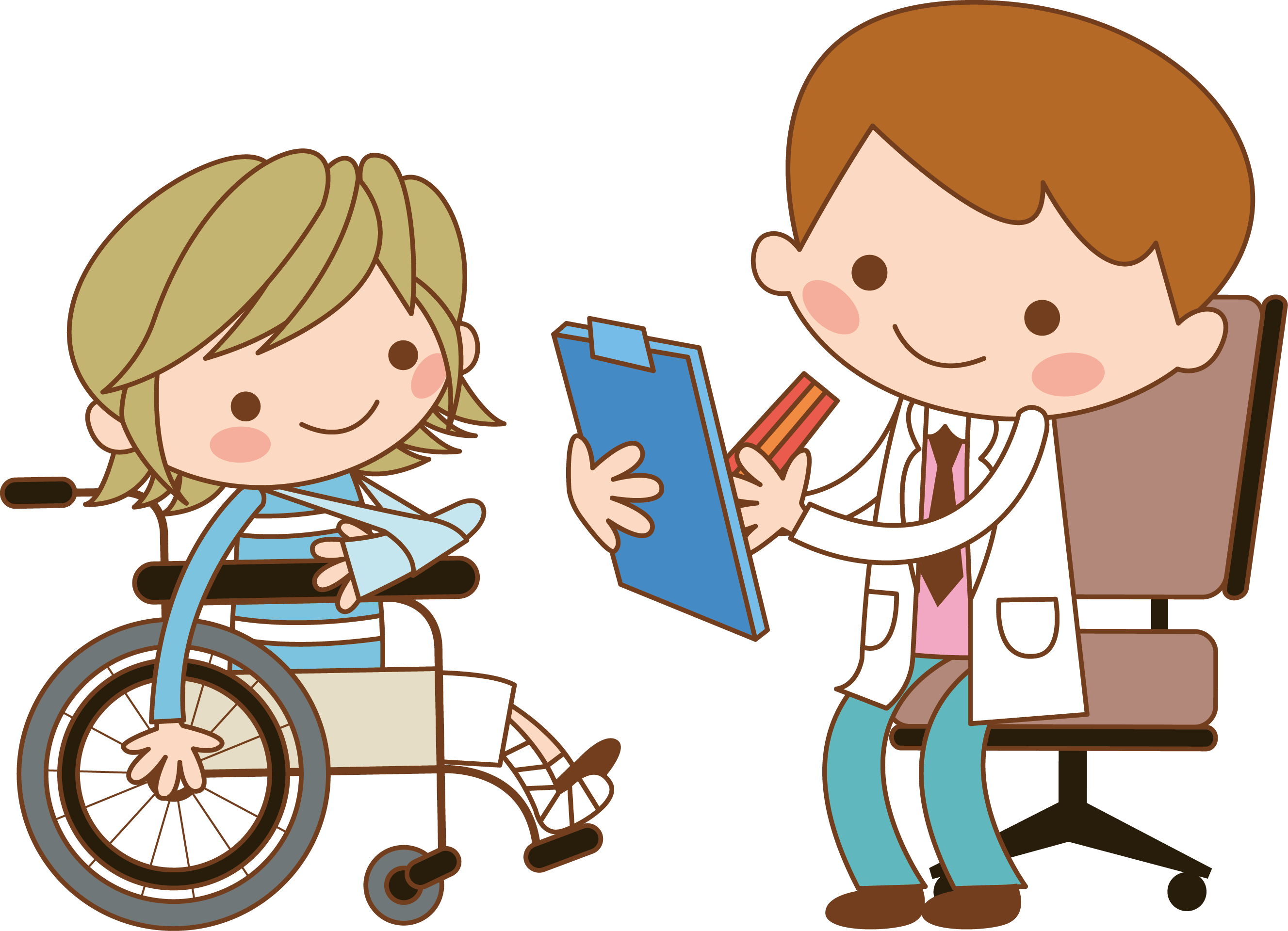 Nurse Patient Wheelchair Clip Art - Clip Art Child In Wheelchair (2655x1920)