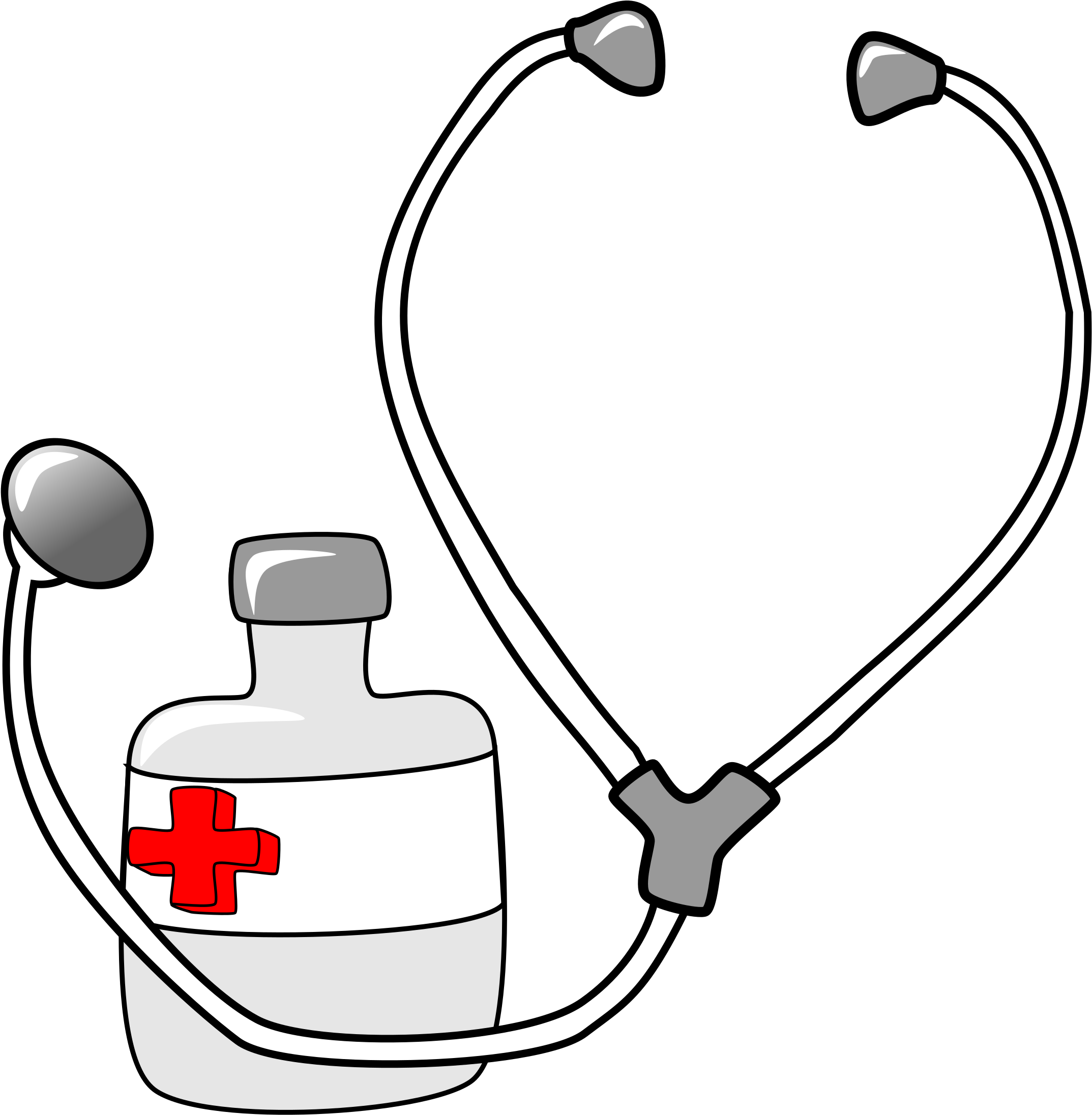 Medicine And A Stethoscope - Stethoscope Clipart (2400x2400)