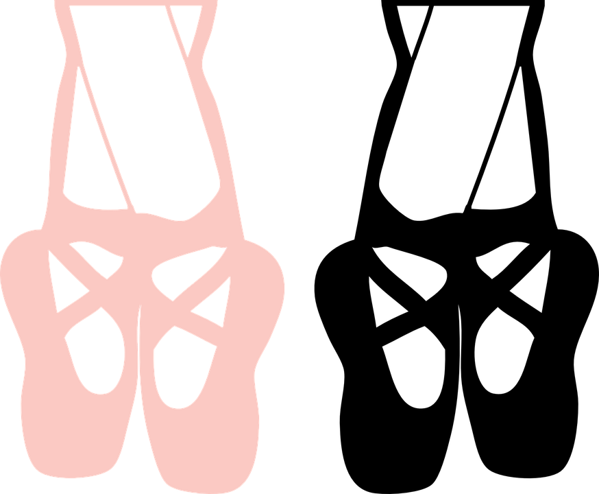 Dance Shoes Clipart Dance Girl Feet Free Vector Graphic - Dance Shoes Clip Art (874x720)