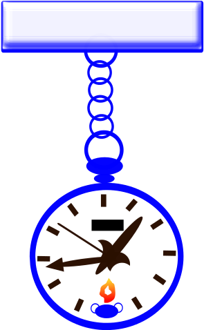Nurses Fob Watch - Working Hours Vector (312x480)