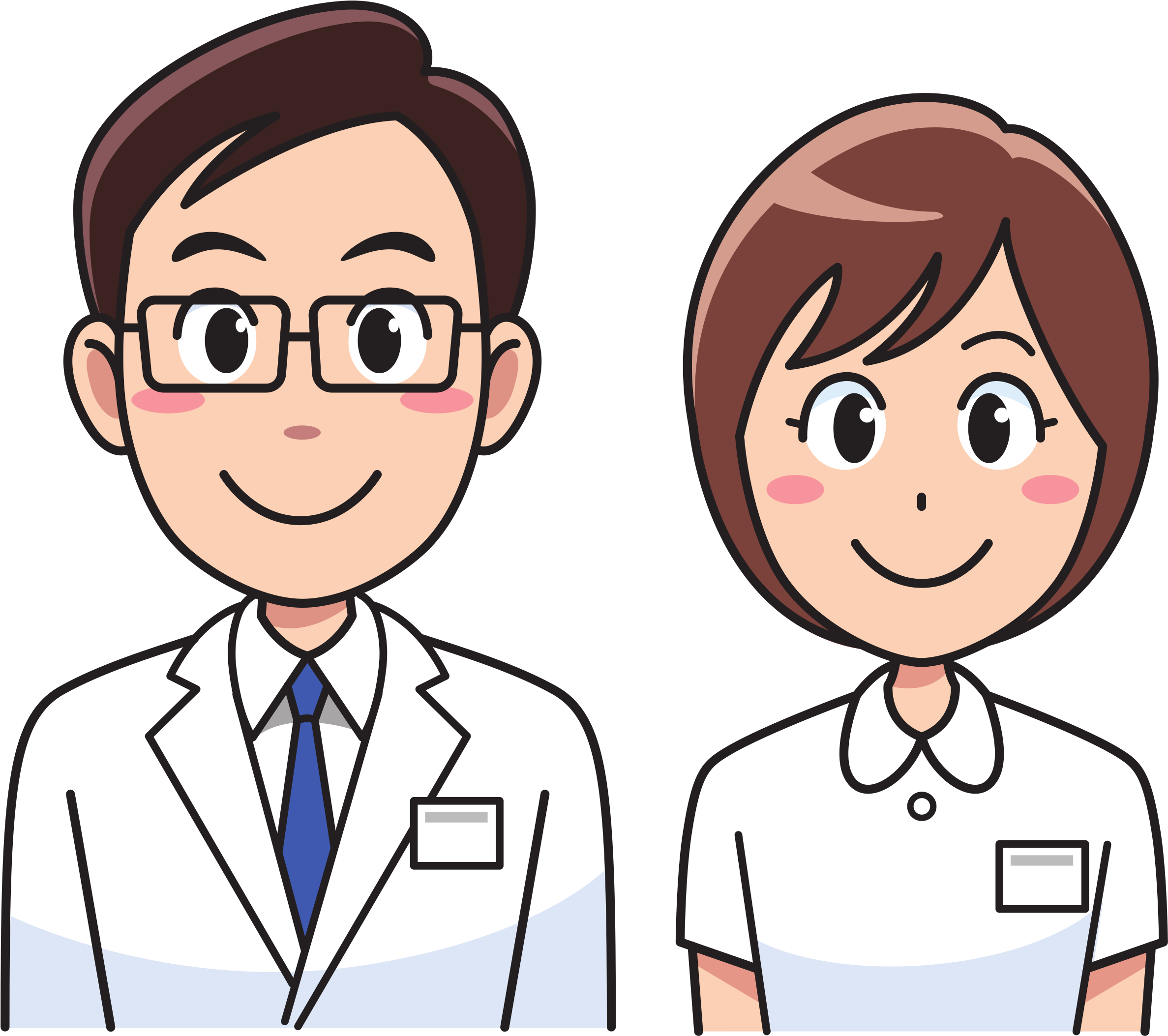 Doctor And Nurse - Cartoon Doctor And Nurse (2400x2132)