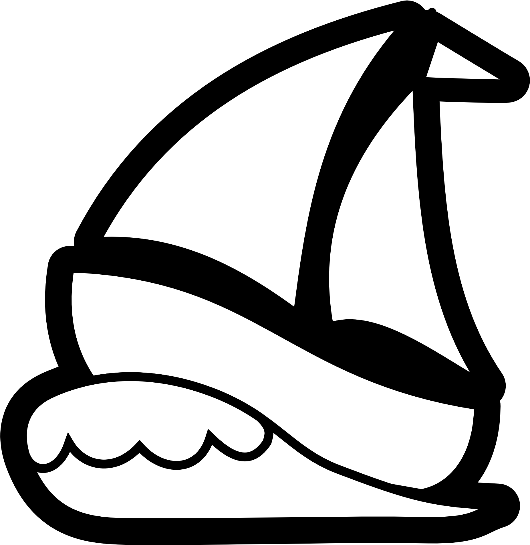 Sailing Boat Clipart Colouring Picture - Sailor Went To Sea (1979x1979)