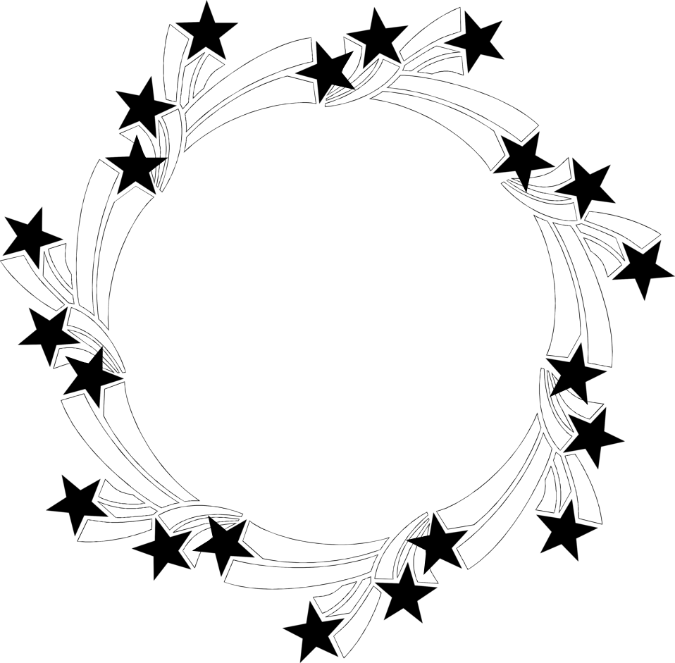 Star Border Clip Art Black - Stars Clipart Black And White Border (958x941)